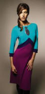 Wallis Autumn Winter 2007 Teal and magenta jersey dress �40  