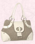 Wallis Spring/Summer 2007 white leather and straw bag �23/�37
