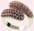 This impressive ring from frostfirestyle is embedded with beautiful bubblegum pink crystals