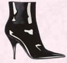 Black stiletto patent boot from Dior.  