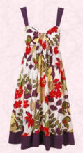 Purple floral print empire bra dress - �25/�40 from Dorothy Perkins Spring/Summer 2007.