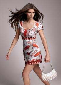 Cream and orange bud print shift top (�45) from the main range of UK high street retailer Principles