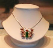 Colourful butterfly necklace on display in Hong Kong in 2007. 