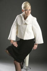White wide collar jacket from fashion by Internacionale Autumn fashion range 2007.