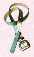 Belt in verdigris with gold metallic brushing courtesy of James Lakeland