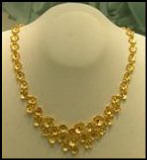 Gold flower necklace on display in Hong Kong in 2007