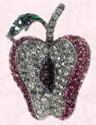 Affordable Mikey apple brooch. 