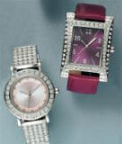 The two watches are from NEXT Directory and the purple watch has an Art Deco look.