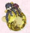 Heavenly Treasures octopus ring - A wonderfully fashionable cocktail ring design.