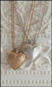 These gold and silver hearts are from Plumo online.
