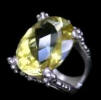 A bbold ring in lemon citrine and designed by Saretta.co.uk  