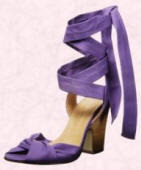Purple shoes with ties from Dorothy Perkins.