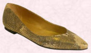 Faith gold ballet flat shoes