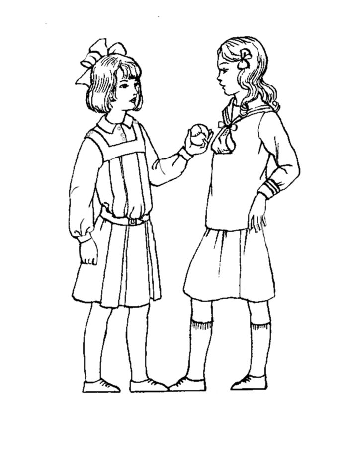 old fashioned girls coloring pages - photo #18