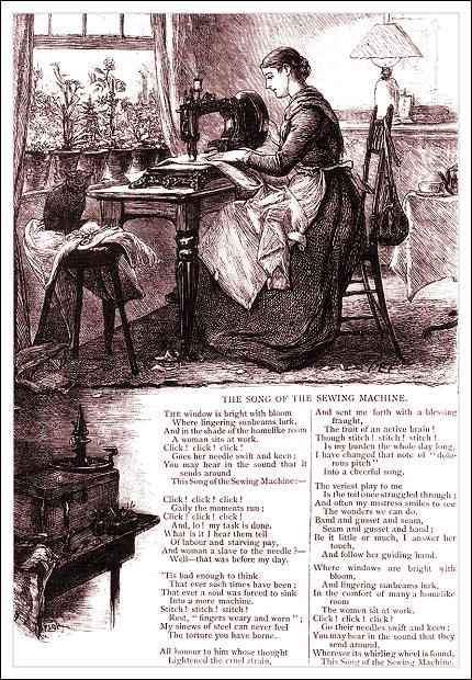 The Song of the Sewing Machine Cartoon