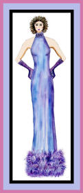 Fashion drawing of woman in modern outfit