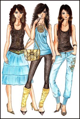 Fashion-era fashion design pages. Fashion Drawings by Anne Westphal - Gallery 29 Designed in 2007