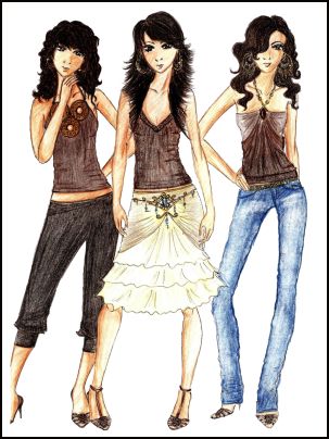 Fashion-era fashion design pages. Fashion Drawings by Anne Westphal - Gallery 29 Designed in 2007