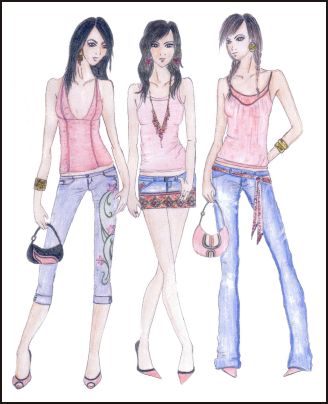 Fashion-era fashion design sketches. Fashion Drawings by Anne Westphal - Gallery 31 Designed in 2006