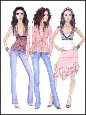 Fashion-era fashion design pages.Fashion Drawings by Anne Westphal - Gallery 30 Designed in Design 2006