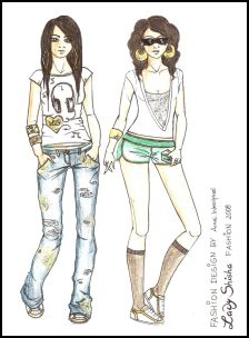 Fashion Drawing by Anne Westphal - Gallery 33 on Fashion-era.com