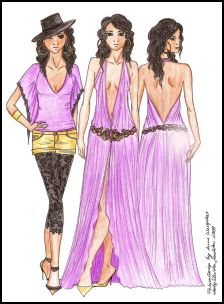 Fashion Drawing by Anne Westphal - Gallery 33 on Fashion-era.com