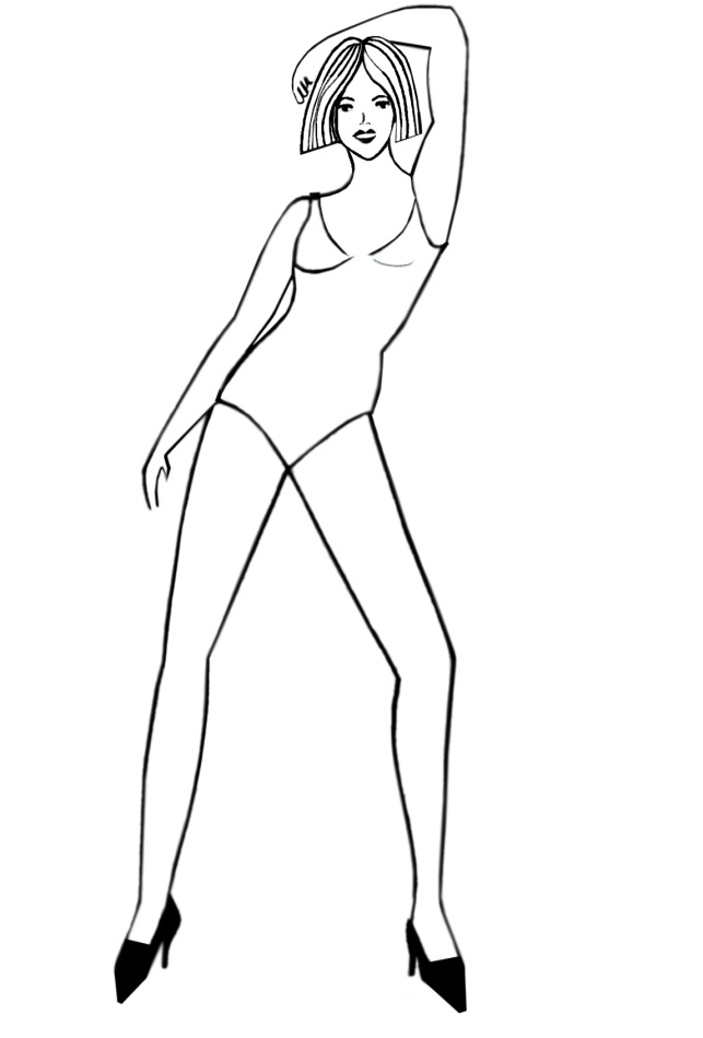 Fashion Templates Female Body Outline