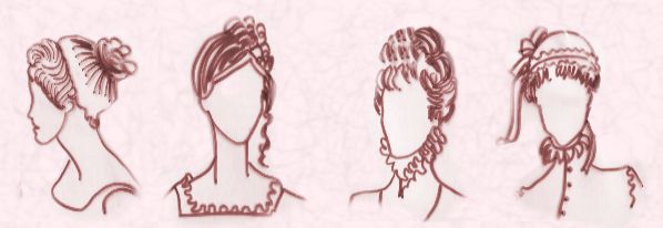 Pictures of Regency hairstyles. Hair 