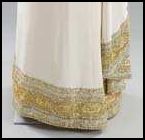 1967 - Detail of Malta dress worn by the Queen.