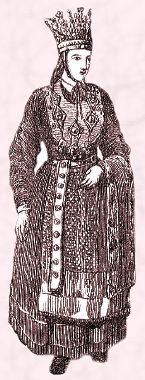 A similar Norwegian wedding shown at the International Exhibition/Great London Exposition of 1862.