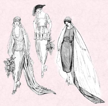 1920 Wedding sketches of bridal gowns Everywoman 39s also commented on the