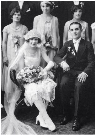 Fashion History Old Wedding Photos 1927 Seated Brides of the 1920s and 