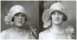 Old Wedding photos - The floppy asymmetry of the hat is suggestive of the period 1927-1932 in particular. 