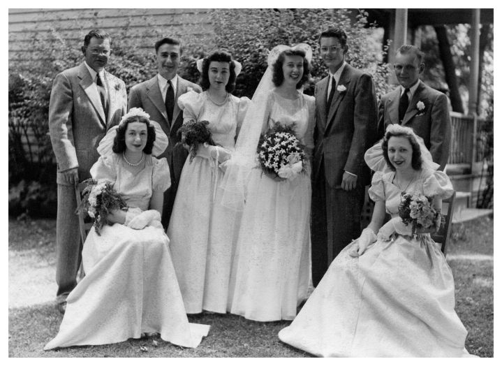 Wedding photo taken in New York State July 11 1946 and is of John and