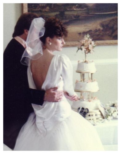 1986 Wedding Karen's Backless Dress 