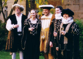 Picture of Henry VIII and Friends at the  Elizabethan and Tudor Themed Fancy Dress Wedding 