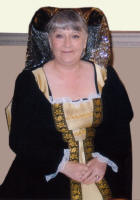 A Wife of Henry VIII at the  Elizabethan and Tudor Themed Fancy Dress Wedding 