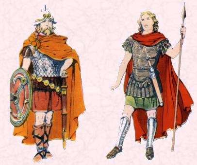 Sixth Century Costume History - A British Chief & A British Soldier