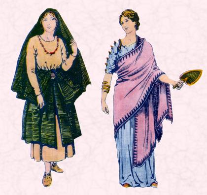 Women Hairstyles on Roman Costume History   Roman Women   Hairstyles And Dress   The Stola