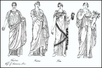 ancient roman woman clothing