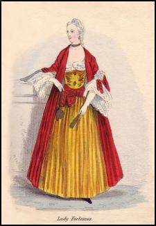 This Onwhyn costume is based on Georgian Lady Fortescue. 