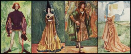 Medieval Hennin -English Costume Plates - Dion