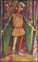 Houppelande Costume Plate -  MAN OF THE TIME OF HENRY V - 1413-1422