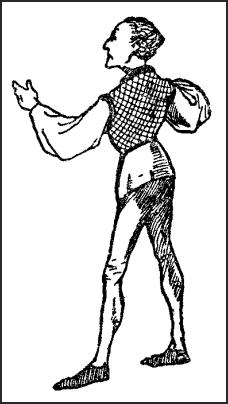Medieval very short tunic with wide sleeves.