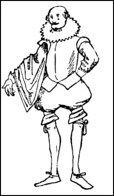 Old Elizabethan Man - Colouring In Image