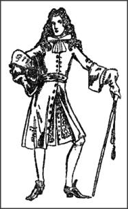 Gentleman Wearing Bow Tied Neckcloth - Late C17th Coat