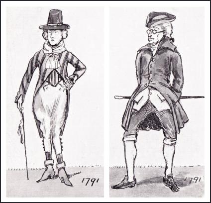 MEN'S COAT DRAWINGS 1791.