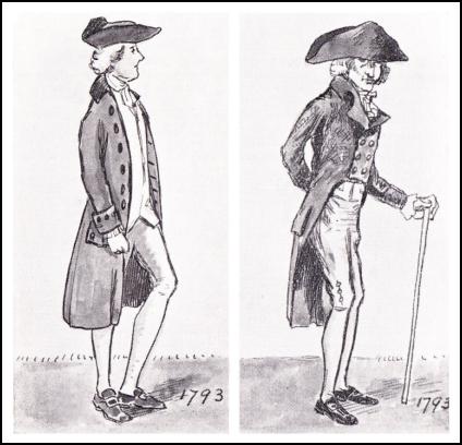 MEN'S COAT DRAWINGS 1793.