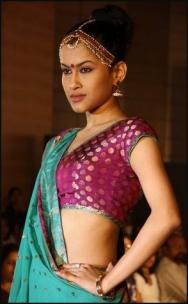 Choli Top & Sari - Vibrant Fashion Week Gujarat India 2010