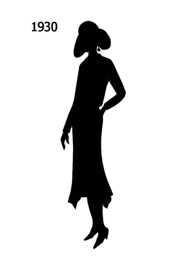 Black Silhouettes 1920 to 1930 in Costume History